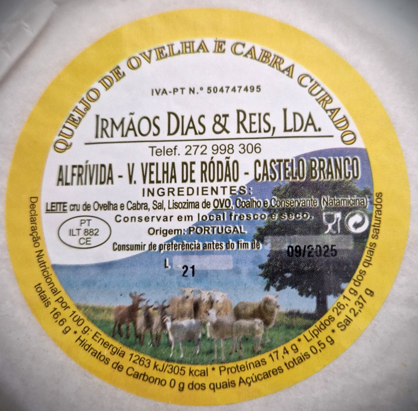 Yellow Cheese from Alfrívida - Beira Baixa