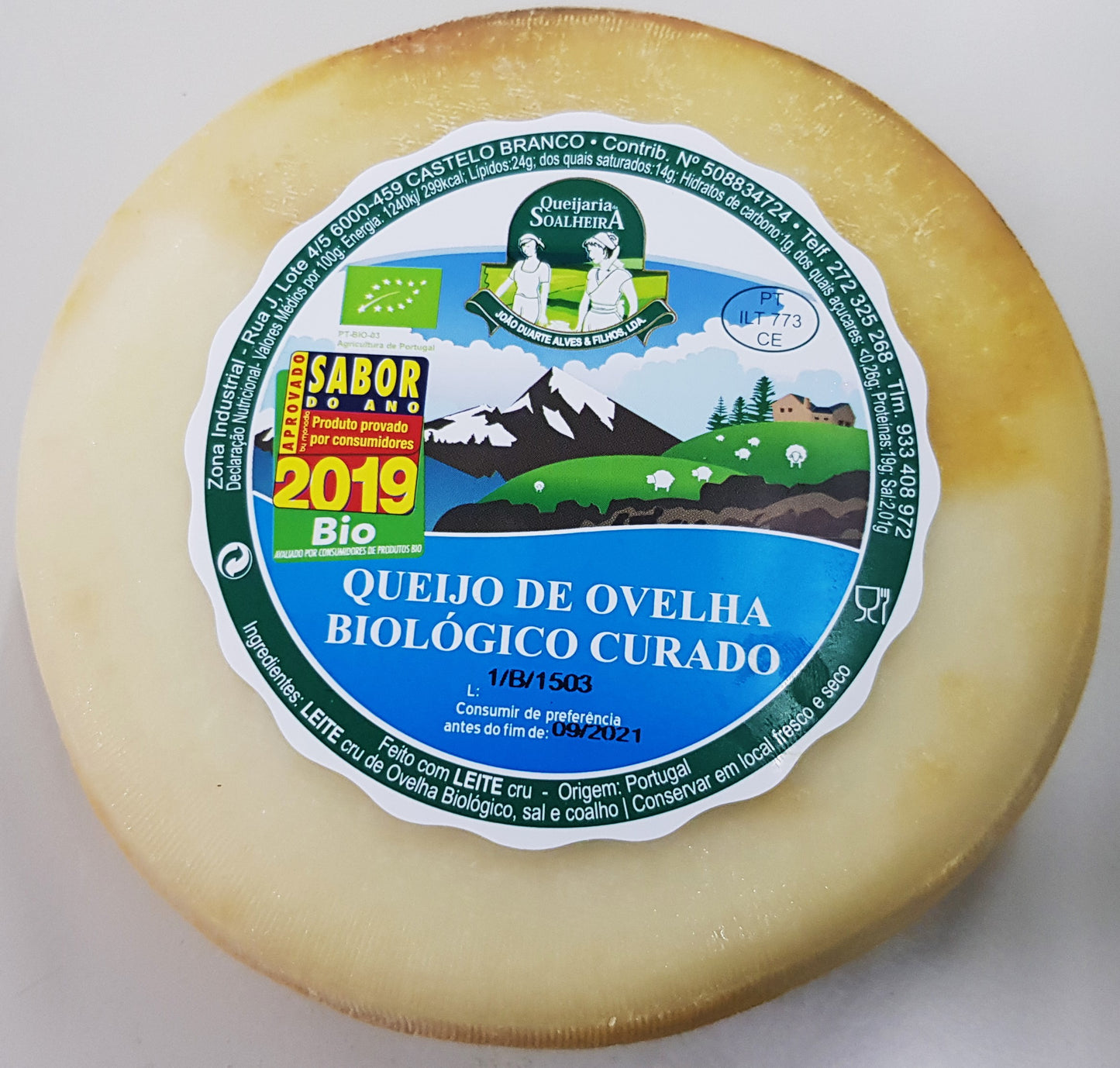 Queijo de Ovelha Biológico Curado da Soalheira